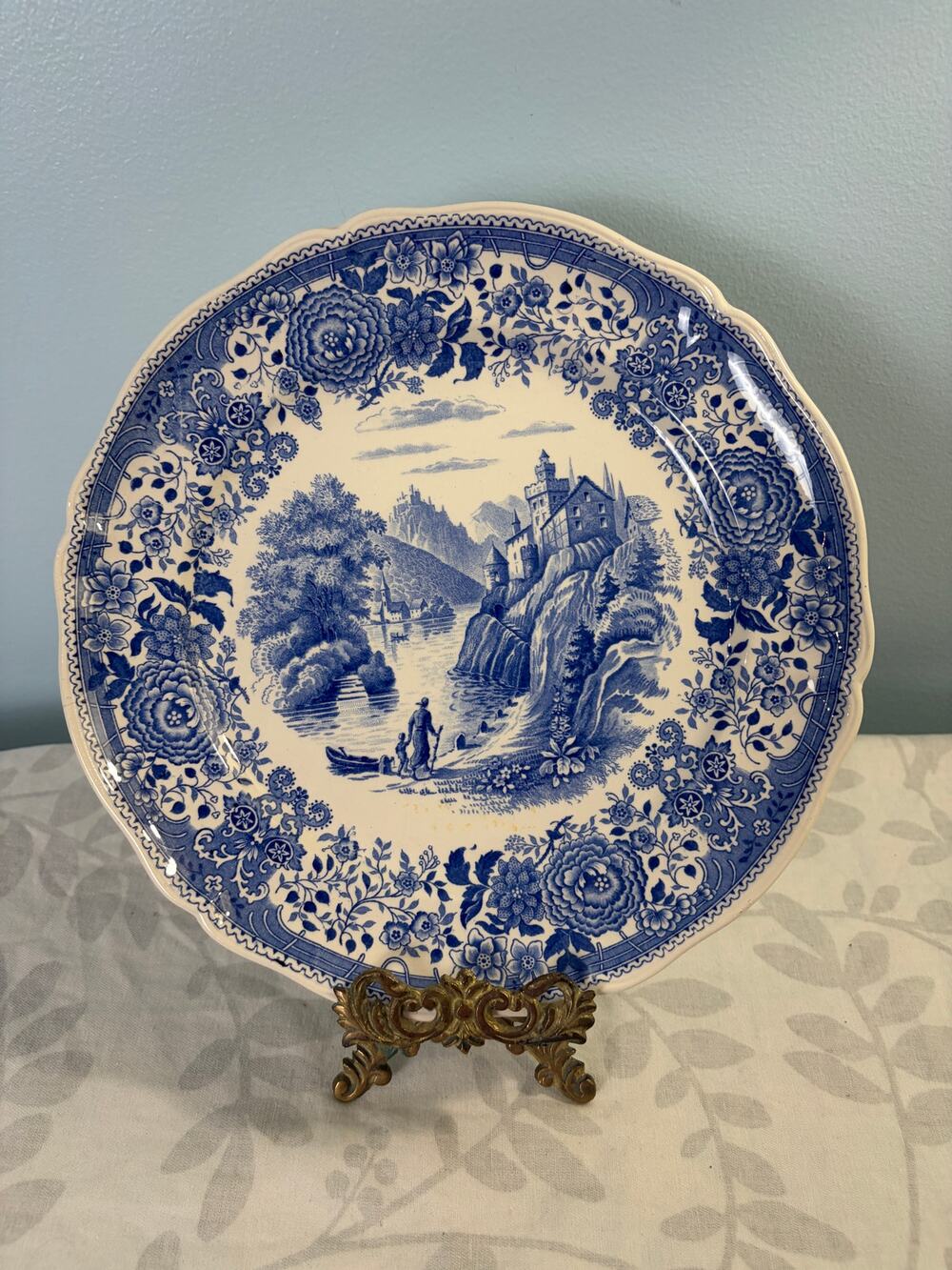 Villeroy & Boch Burgenland 10.25" Dinner Plate Castle Lakeside Scene